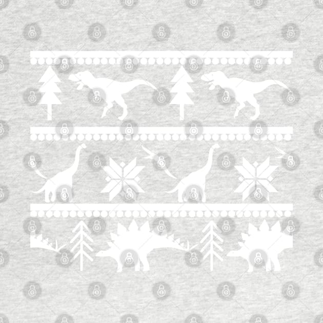 Dinosaur Fair Isle Pattern (Green) by ziafrazier